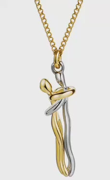 قلادة العناق الذهبية المطلية بالذهب